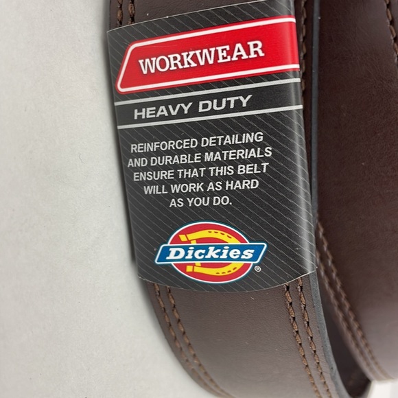 Dickies Accessories New Mens Brown Coated Leather Dickies Belt Size